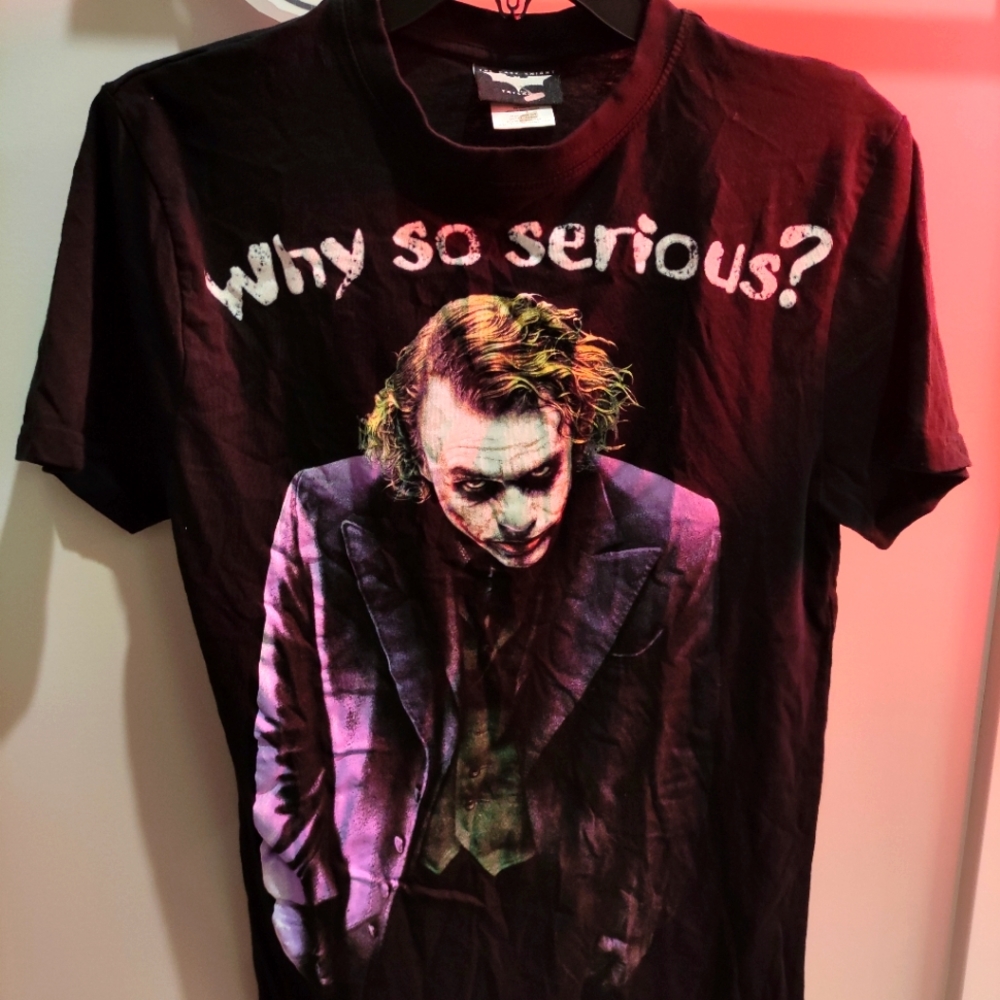 Heath LEDGER JOKER Why So Serious? T-Shirt size Small